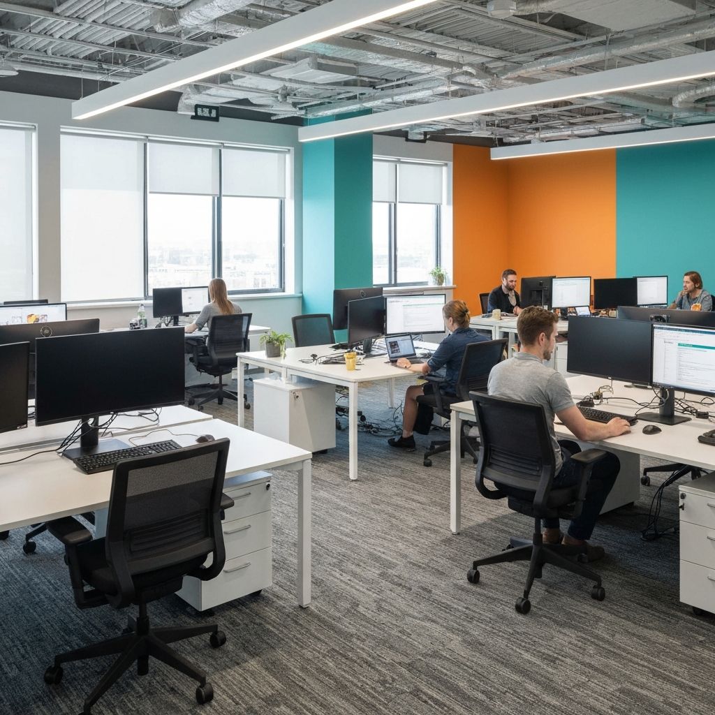 Modern office workspace